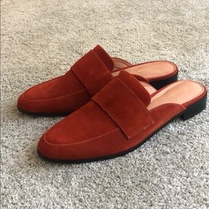 Halogen Rust Suede Mules